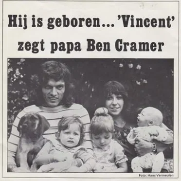 Hij is geboren…‘Vincent’ zegt papa Ben Cramer / Bedankt, namens Vincent