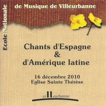 Chants d'Espagne et d'Amérique Latine by École nationale de musique de Villeurbanne - album cover