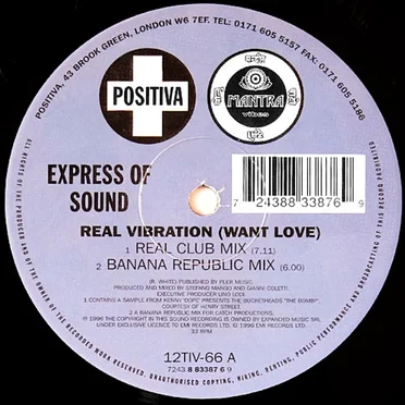 Real Vibration (Want Love) by Express of Sound - album cover