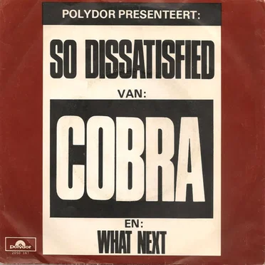 So Dissatisfied / What Next by Cobra - album cover