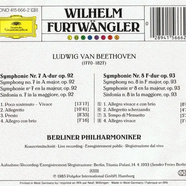 Symphonien nos. 7, 8