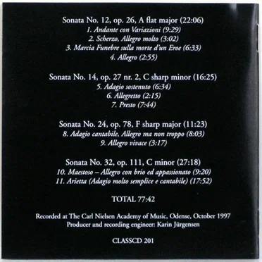 Beethoven: Piano sonatas 12, 14, 24 & 32