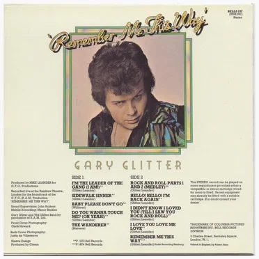 Remember Me This Way by Gary Glitter - album cover