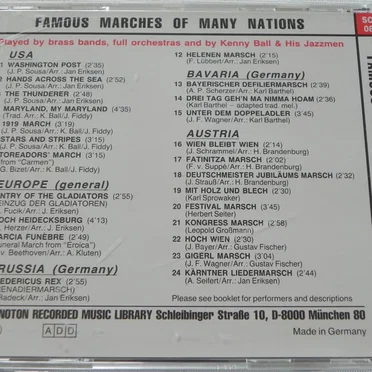 Famous Marches of Many Nations by Various Artists - album cover