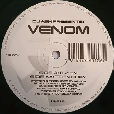 Itz On / Torn Fury by Venom - album cover