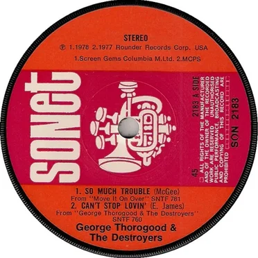 So Much Trouble by George Thorogood & the Destroyers - album cover