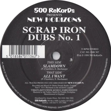 Scrap Iron Dubs No. 1 by New Horizons - album cover