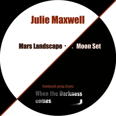 Mars Landscape: Moon Set