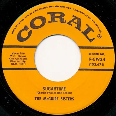 Sugartime / Banana Split by The McGuire Sisters - album cover
