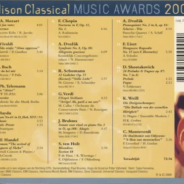 Edison Classical Music Awards 2000 by Various Artists - album cover