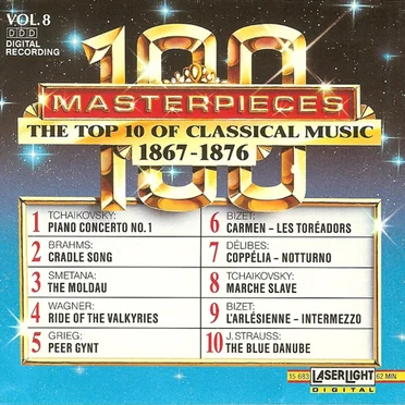 100 Masterpieces, Volume 8: The Top 10 of Classical Music 1867-1876 by Various Artists - album cover