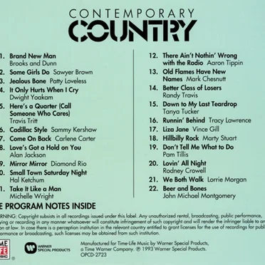 Contemporary Country: The Early '90s by Various Artists - album cover