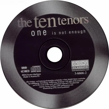 One Is Not Enough by The Ten Tenors - album cover