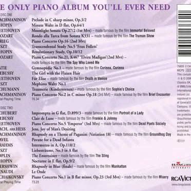 The Only Piano Album You'll Ever Need by Various Artists - album cover