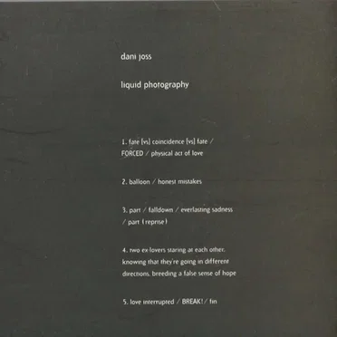 Liquid Photography by Dani Joss - album cover