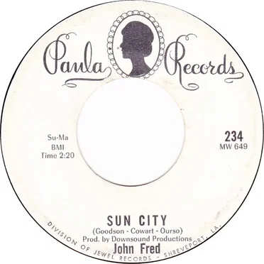 Sun City / Can't I Get (A Word In) by John Fred - album cover