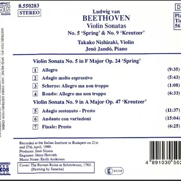 Violin Sonatas: No. 5 “Spring” / No. 9 “Kreutzer”