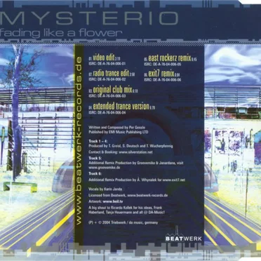 Fading Like a Flower by Mysterio - album cover