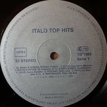 Italo Top Hits by Various Artists - album cover