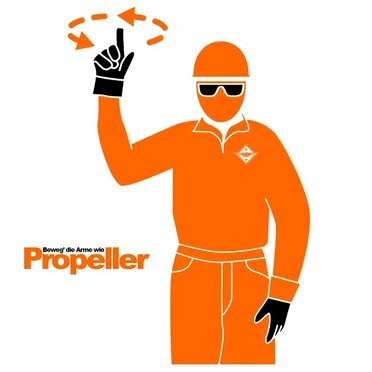 Beweg' die Arme wie Propeller