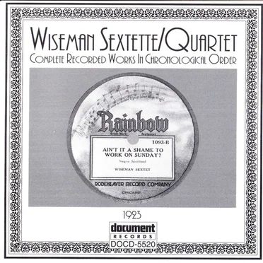 Complete Recorded Works (1923) by Wiseman Sextette, Quartet - album cover
