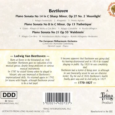 Moonlight Sonata / Pathetique Sonata / Waldstein Sonata