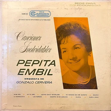 Canciones inolvidables by Pepita Embil - album cover