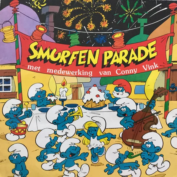 Smurfen parade met medewerking van Conny Vink