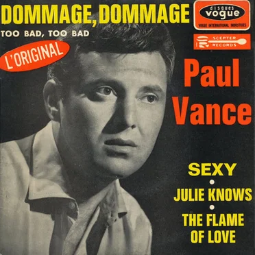 Dommage, Dommage (Too Bad, Too Bad) by Paul Vance - album cover