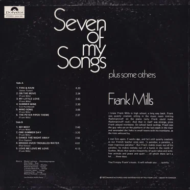 Seven of My Songs Plus Some Others
