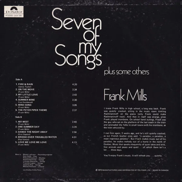 Seven of My Songs Plus Some Others