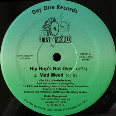 Hip Hop's Not Over / Mad Weed by First World - album cover