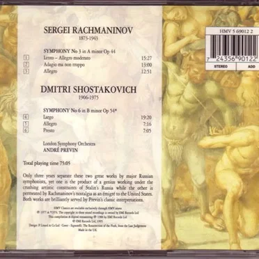 Rachmaninov: Symphony no. 3 / Shostakovich: Symphony no. 6