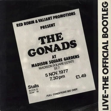 Live: The Official Bootleg by The Gonads - album cover