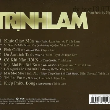 The best duets from Paris By Night by Trịnh Lam - album cover