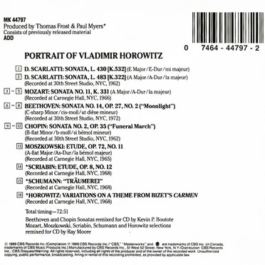 Portrait of Vladimir Horowitz