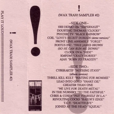 ! (Wax Trax! Sampler #2) by Various Artists - album cover