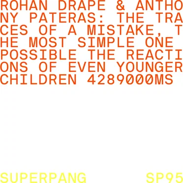 The Traces of a Mistake, the Most Simple One Possible the Reactions of Even Younger Children