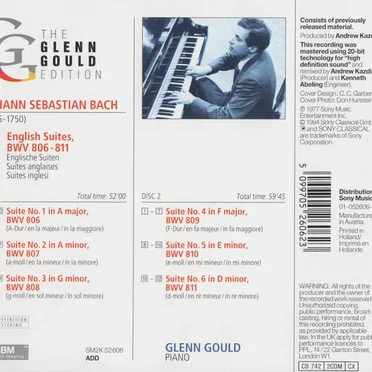 English Suites, BWV 806–811