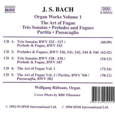 J.S. BACH - Organ Works Volume 1