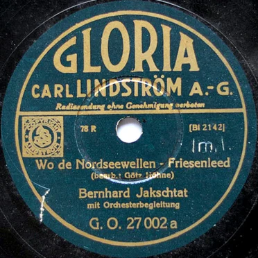 Wo de Nordseewellen - Friesenlied / An de Alster, an de Elbe, an de Bill by Bernhard Jakschtat - album cover