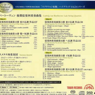 Late String Quartets (nos. 12-16, Grosse Fuge)