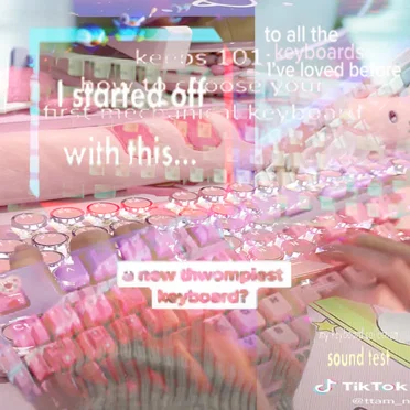 some @Azio keyboard asmr 🥰 #asmr #aesthetic #pink #cute #kawaii my new thwopiest keyboard? #customkeyboard here are four things u need to consider when buying ur first mech keeb! 🌟 my new favorite 🌸💕 #typing #oddlysatisfying
