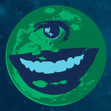 Great Big Happy Green MoonFace