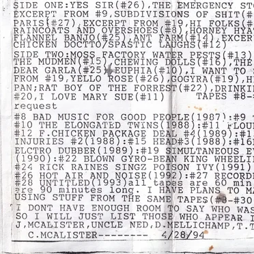Seven Years Of Recordings 1987-1994