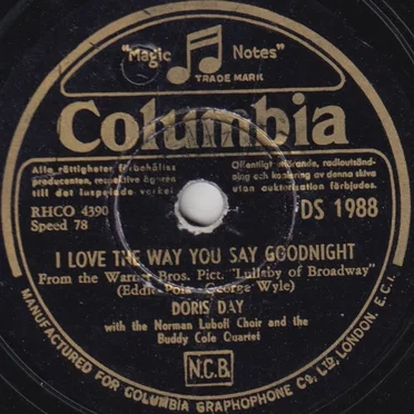 I Love You the Way You Say Goodnight / Lullaby of Broadway