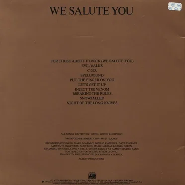 For Those About to Rock (We Salute You)