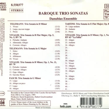 Baroque Trio Sonatas by Danubius Ensemble - album cover