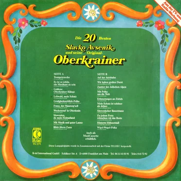 Die 20 Besten by Slavko Avsenik und seine Original Oberkrainer - album cover