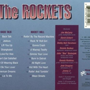 Back Talk / Rocket Roll by The Rockets - album cover